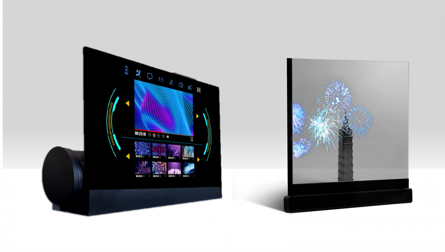 可捲式、折疊性、高透明